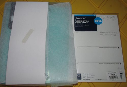 Filofax Domino Patent Organizer A5 Turquoise w/ New 2015 &amp; 2016 Diaries