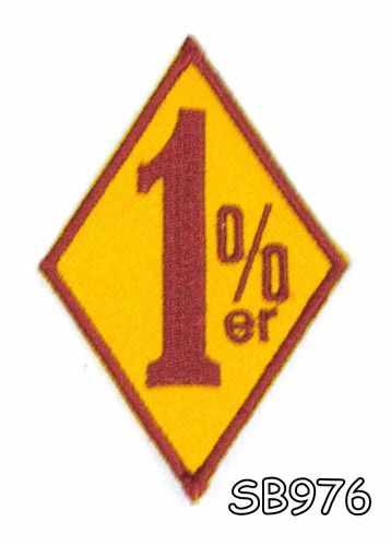 1%er Diamond Iron on Small Badge embroidered patch