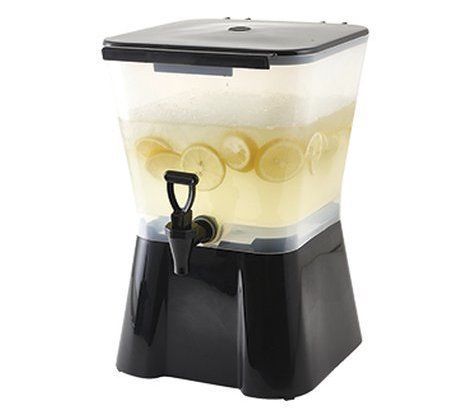 Winco pbd-3sk, 3-gallon square beverage dispenser, black for sale