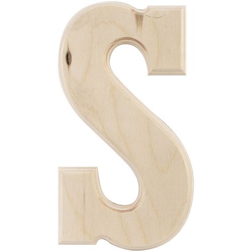 &#034;Baltic Birch University Font Letters &amp; Numbers 5.25&#034;&#034;-S, Set Of 6&#034;