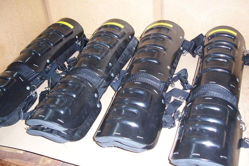4 pairs of Ellwood Safety® Plastic Knee-Shin-Instep Guards, MODEL 324, SAFETY