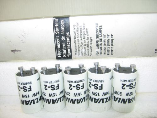 5 Sylvania 42812 - FS-2 Ballast  Fluorescent Starters, New