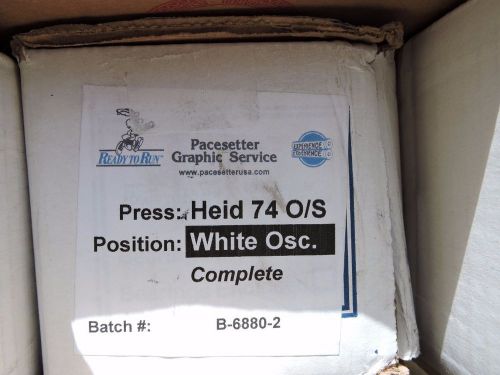 Heidelberg 74 O/S WHITE Osc Complete Roller Pacesetter for Printing Press New