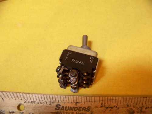 Cherry toggle switch 4pst momentary on mpn 7666k6 for sale
