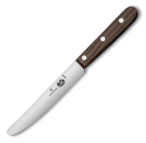 Victorinox 40004 Steak Knife 5-14&#034; rounded tip serrated edge rosewood handle