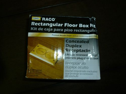 RACO Rectangular Floor Box Duplex Receptacle Outlet Kit - 6500BR