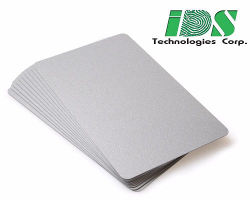 500 Silver Laminated PVC Cards, CR80, 30 Mil, Graphics Quality,Premium