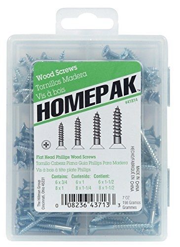 HOMEPAK 41814 Flat Head Phillips Wood Screws (2)