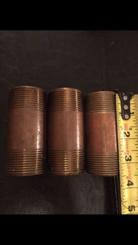 Brass pipe nipple 11/2&#034; x 31/2&#034; 3pc for sale