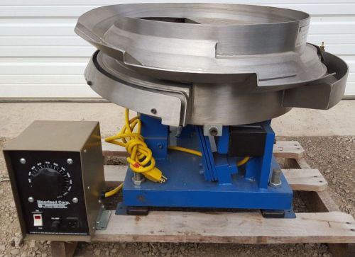 Moorfeed corp. vibratory parts bowl feeder 18&#034; w/control 110v s/s for sale