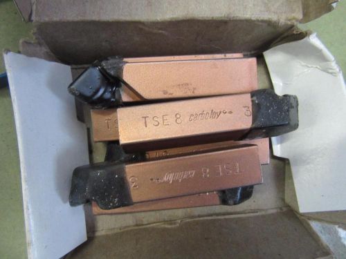 CARBOLOY Lathe Tool Bits with Carbide Tip TSE-8 370 7pc  NOS