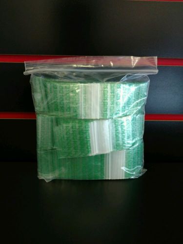 1000 Zip lock bags 1 1/2 x 1 1/2 printed with money