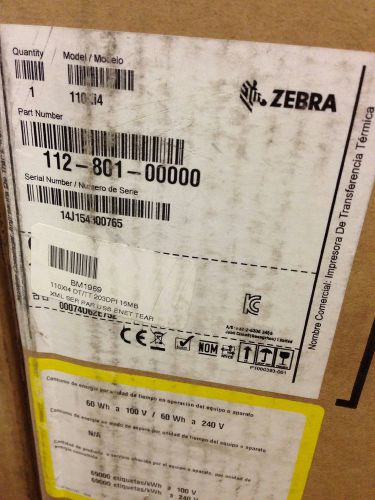 Zebra 110xi4 thermal barcode printer with tear bar 112-801-00000 for sale