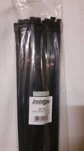 100 PACK 36 INCH ZIP TIES NYLON BLACK 175 LBS WEATHER RES HVAC WIRE CABLE BCT36