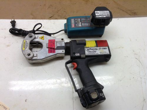 Panduit ct-2981 battery powered hydraulic uni-die dieless crimping tool for sale