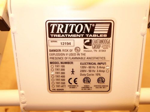 Chattanooga Group Triton TRT-300 Treatment Table