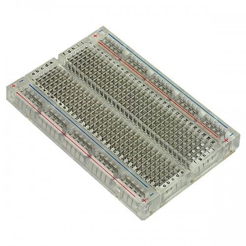 Transparent Solderless Breadboard 400 contacts (US Seller, Free Shipping)