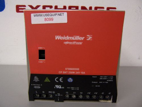 8099 WEIDMULLER 8708680000 POWER SUPPLY FOR CONNECT POWER FOR AUTOMATION