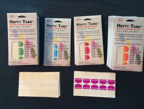 Lee Products Co. Hefty Tabs, 1 X 1-1/2 Inches, 50 Count Package - Lot Of Over 45