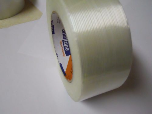 1 roll 2&#034; x 60 yds fiberglass reinforced filament strapping, packing tape clear for sale