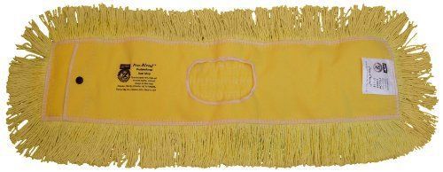 Zephyr 12362 Pro-Blend Yellow Dust Mop Head, 24&#034; Length x 5&#034; Width Pack of 6