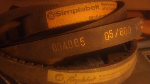 SIMPLABELT CONTINENTAL 05/800 004065 TIMING BELT; 5 BELTS FOR ONE PRICE