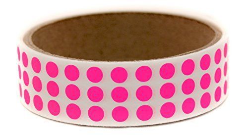 Neon Pink 1/4&#034; Color Coding Dot Labels Permanent Adhesive neon pink matte finish