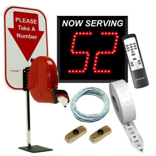 2-Digit Take A Number System with Counter Top Ticket Dispenser