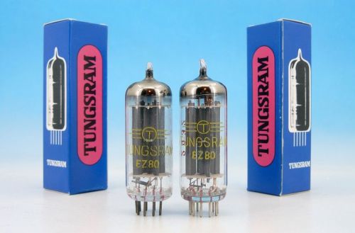 2x EZ80 TUNGSRAM 70&#039;s STRONG Electrically MATCHED PAIR TUBES / 6V4