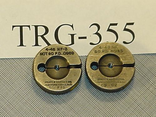 Thread Ring Gage Set 4-48 NF GO &amp; NOGO TRG-355
