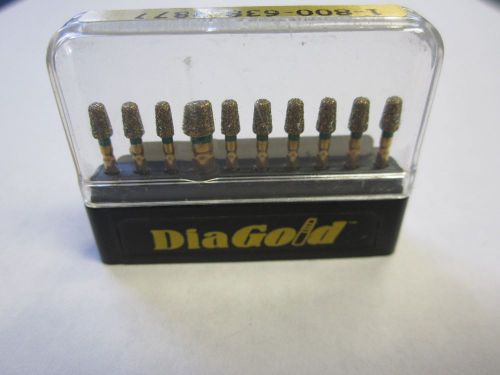 Gold diamond burs rounded cone shaped g/544-026sc for sale