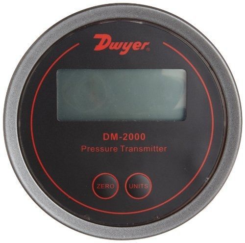 Dwyer Series DM-2000 Differential Pressure Transmitter with LCD, Black