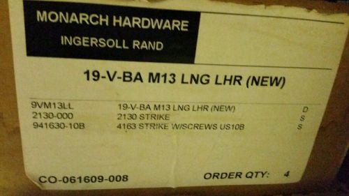 Exit door hardware, brown, nib. ingersoll rand monarch f-19-v-ba  m13 lng lhr for sale