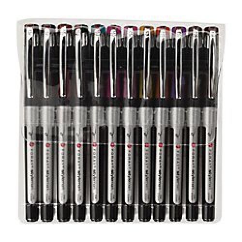 Unknown FORAY Porous-Point Pens, Fine Point, 0.5 mm, Silver Barrels, Assorted
