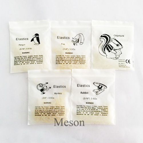 50packs dental 3.5oz latex elastics ligature ties bands 5 sizes us f for sale