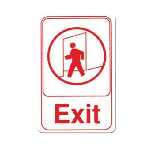 Winco sgn-681w, information sign, &#034;exit&#034;, 6&#034; x 9&#034;, white for sale