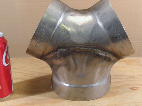 4&#034; 60deg. Ywe (Y) Stainless Steel Pipe Fitting , (ALLEGHENY Co.) Bell End Type