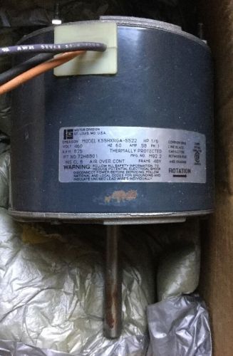 Emerson Condenser FAN MOTOR K55HXRGA-5522, 72H8801, 1/6 Hp,.58 Amp, 825 Rpm