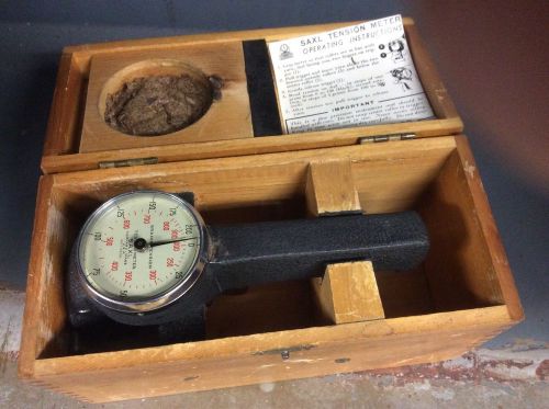 Saxl tension meter wire and filament in original wood box USA