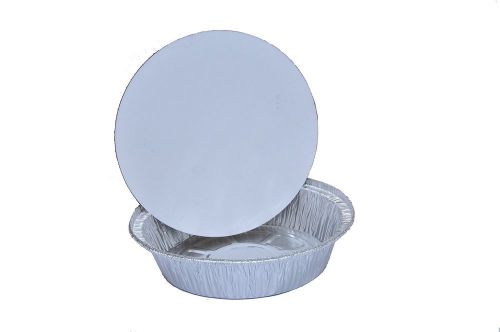 TakeOut To-Go Round Restaurant Disposable Aluminum Foil Pan sets with Flat Bo...