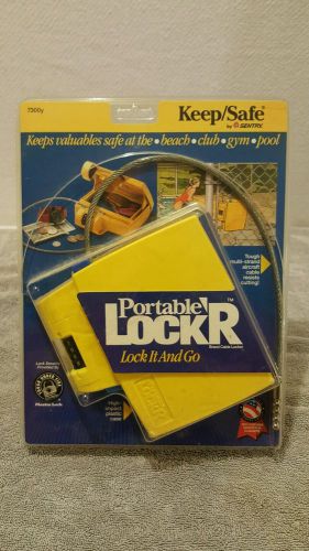 Portable locker keep/safe lock&#039;r ~ sentry #7300y ~ lock it &amp; go small yellow!! a for sale