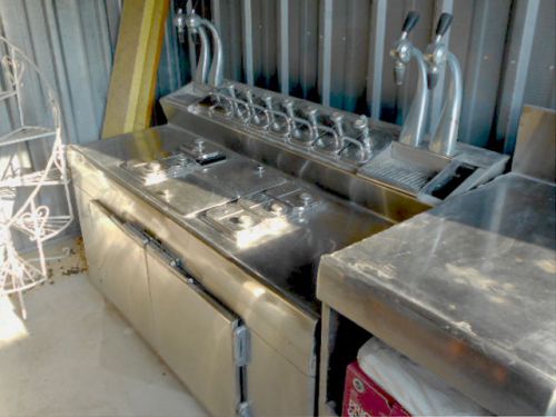 Grand rapids cabinet company 1950&#039;s four jerk stainless steel soda fountain for sale