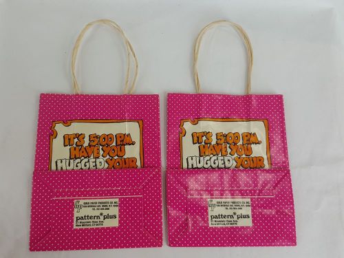 1980 Rainie Crawford pink polka dot paper bags