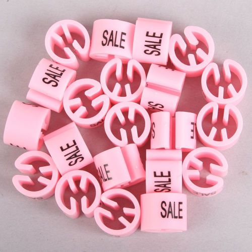 20Pcs Pink Hanger Sizer Garment Markers &#034;SALE&#034;Plastic Clothing Size Tags 2016