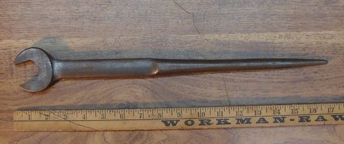 Old used tools,williams  207a, xtspud wrench,spike end,1-1/8&#034; open end x 17&#034; for sale