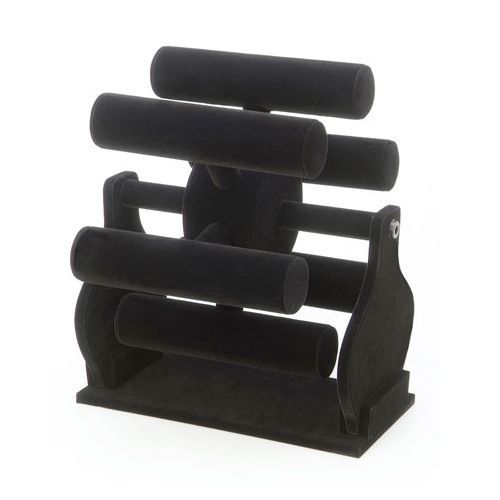 Rotating Jewelry Display Stand - Velvet - Black