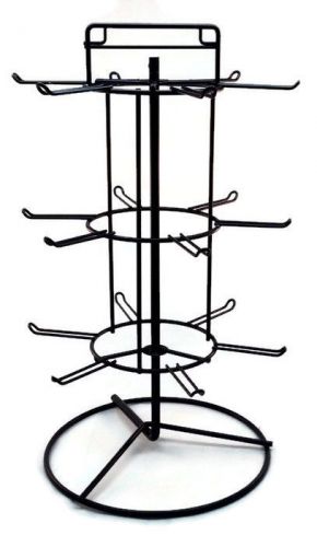 Retail store display hanging spinner rack - 3 tier - 17 1/4&#034; high - black color for sale