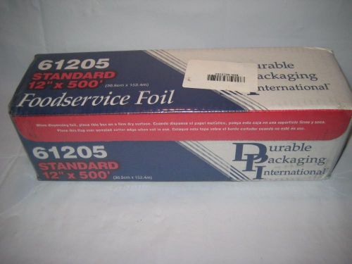 Durable Packaging Standard Aluminum Foil Roll, 12&#034; Width x 500&#039; Length