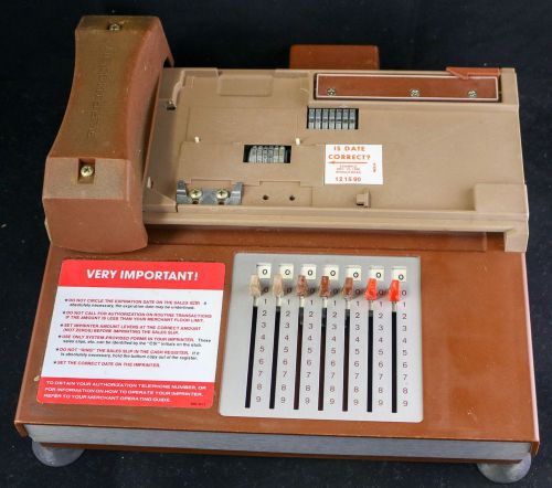 Vtg FARRINGTON 1500 Imprinter Manual Credit Card Swiper Reader