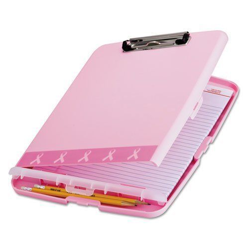 Officemate Breast Cancer Awareness Clipboard Box, 3/4&#034; Capacity, 8 1/2 x 11, Pin